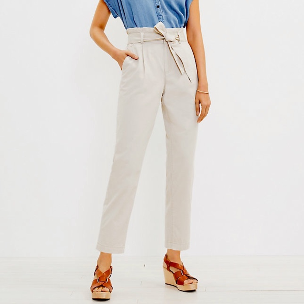 Ann Taylor Linen High Waisted Pants